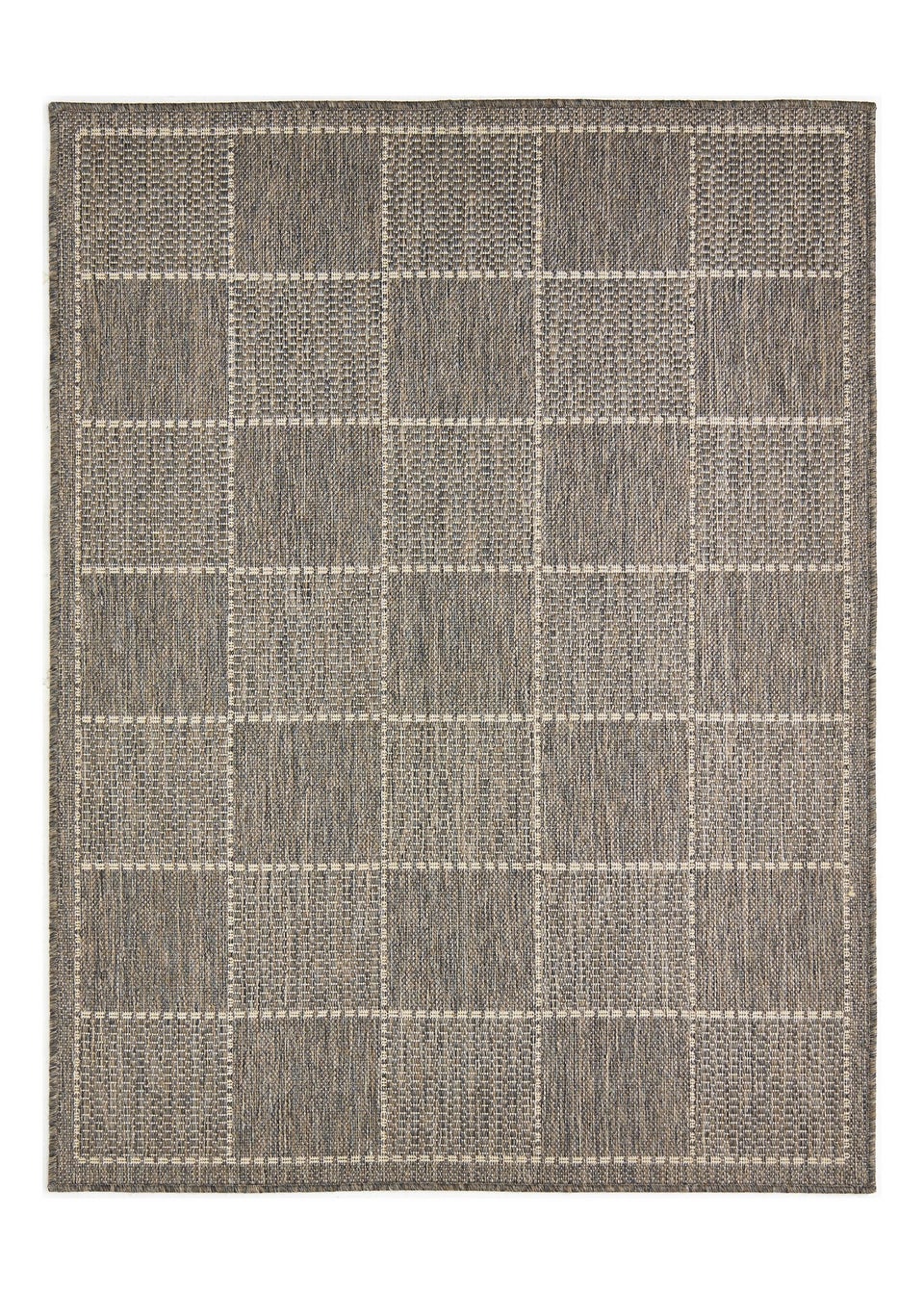 Homemaker Grey Check Gel Flatweave Rug