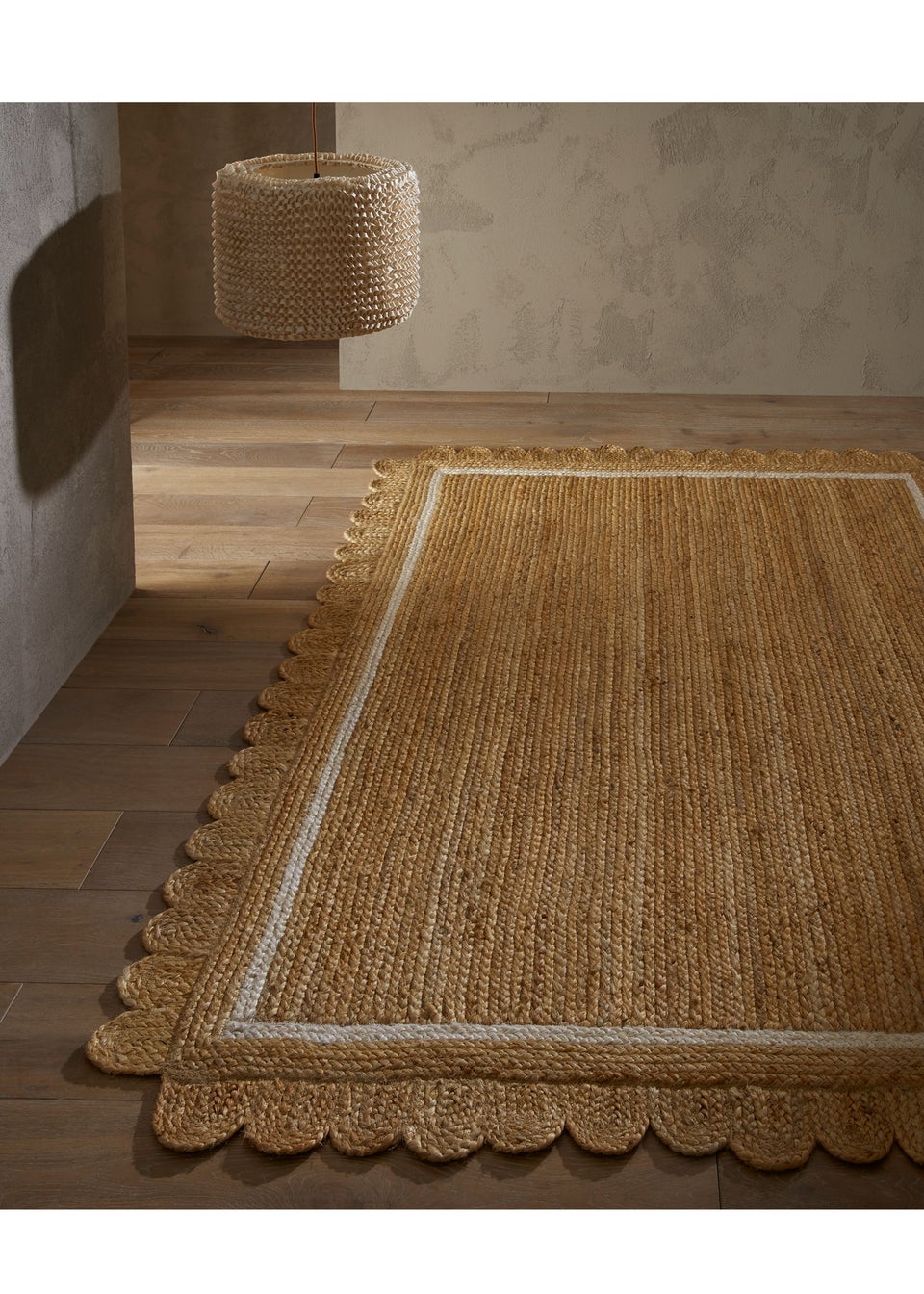 Homemaker Natural Jute Pure Border Rug