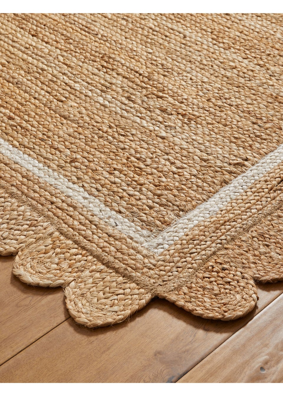 Homemaker Natural Jute Pure Border Rug