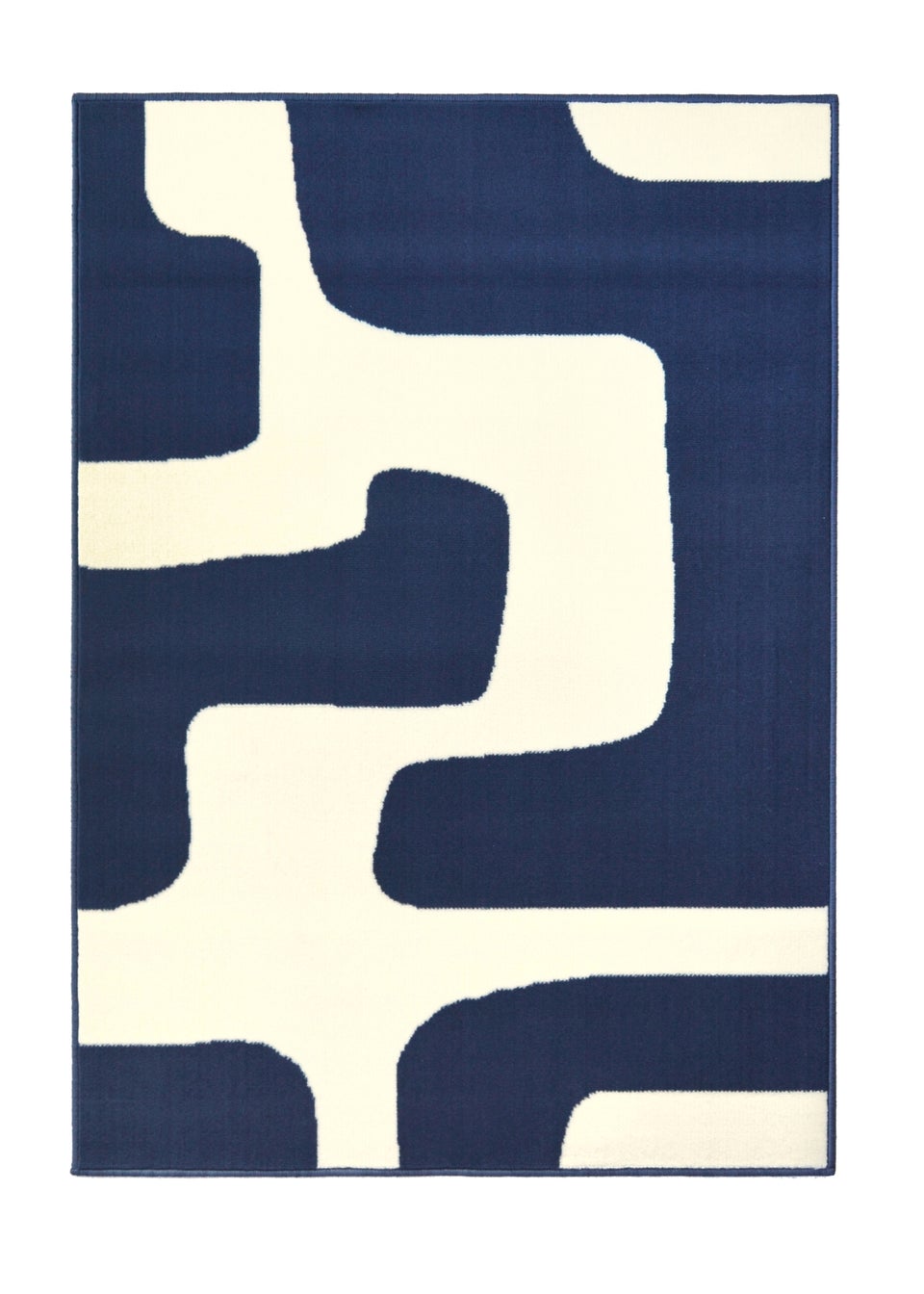 Homemaker Maestro Navy Geo Blocks Rug