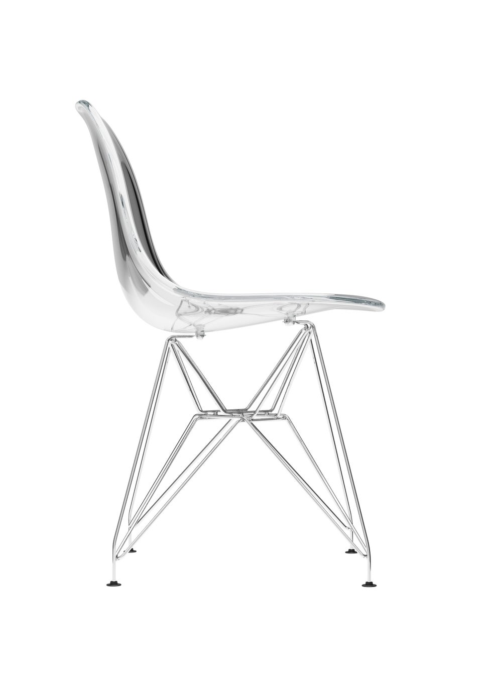Aura Calama Clear/Silver Legs Dining Chair (Pack Of 2)