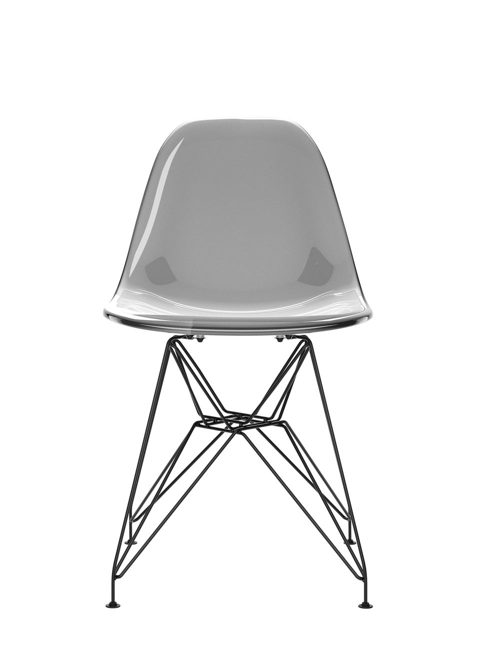 Aura Calama Smoked Black/Black Legs Dining Chair (Pack Of 2)