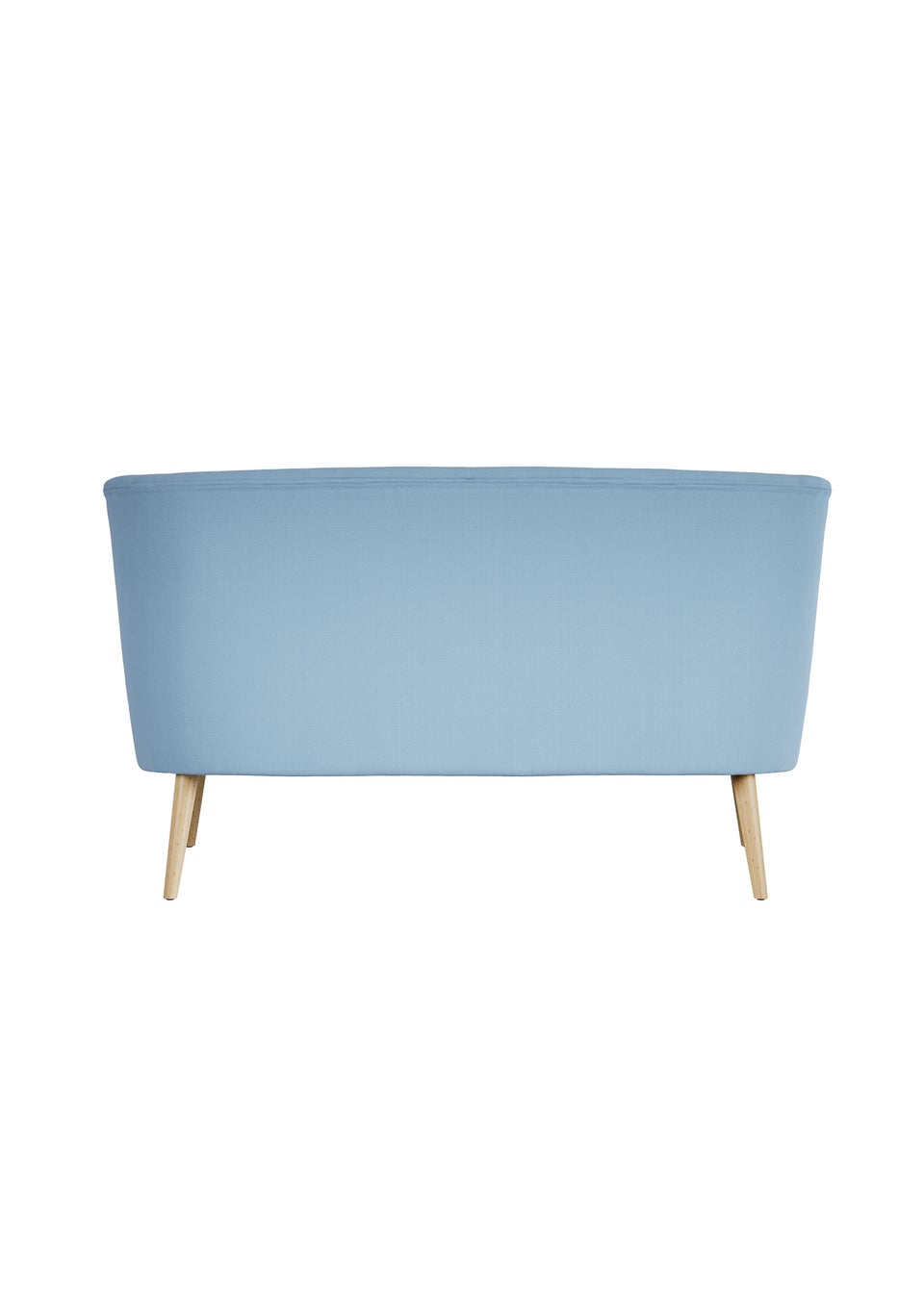 Aura Linda Cornflower Blue/Blonde Wood 2 Seater Sofa