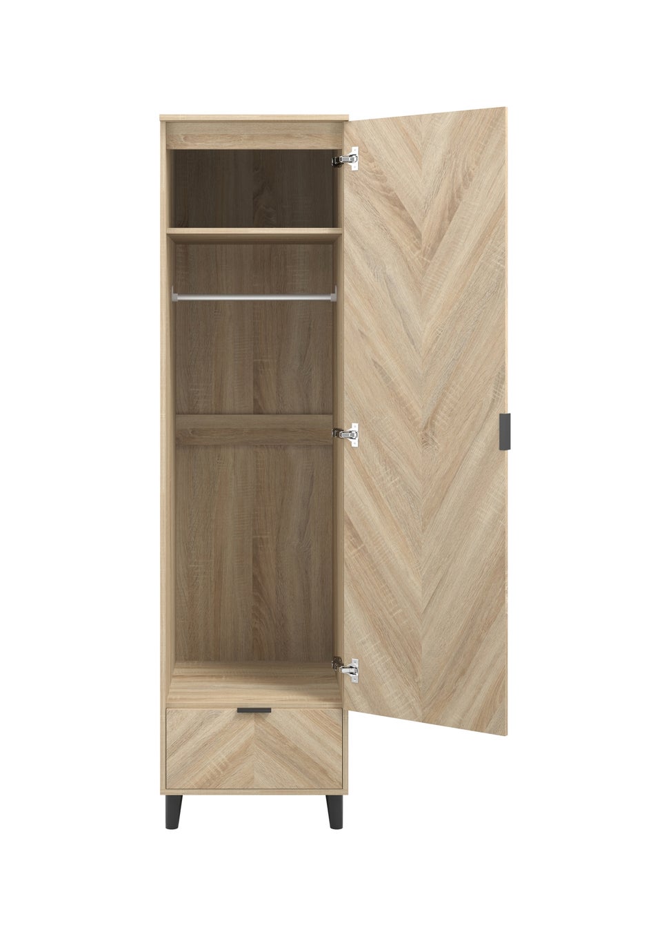 Aura Sorgente Chevron 1 Door Wardrobe