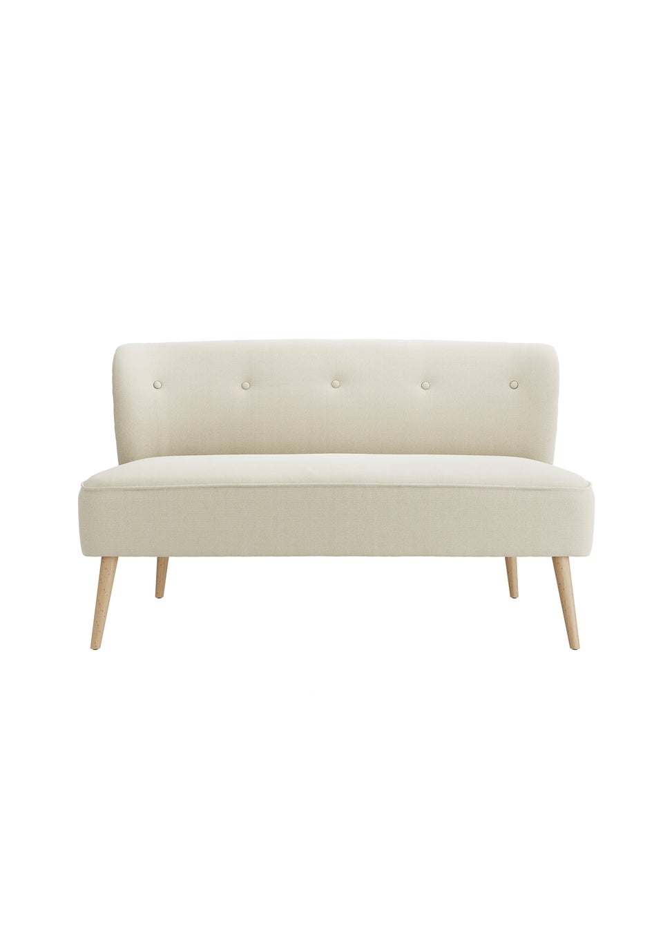 Aura Linda Sand/Blonde Wood 2 Seater Sofa