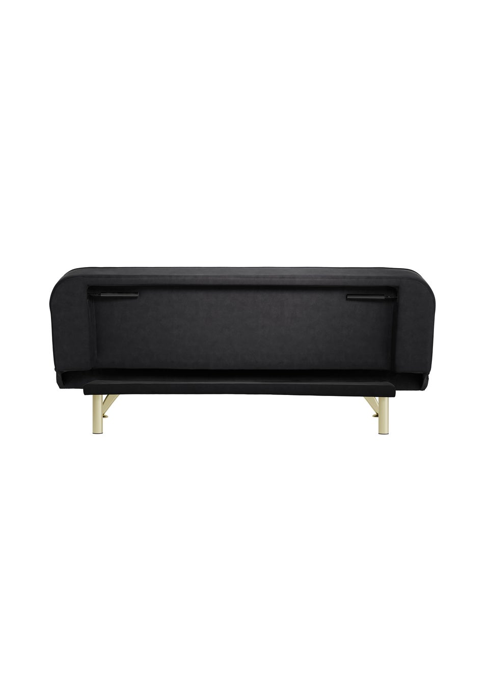 Aura Napoleonville Black Velvet/Brushed Gold Sofa Bed