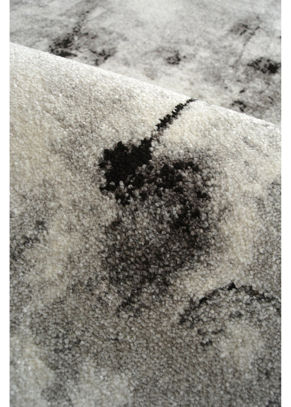 Homemaker Monochrome Grey/Black Horizon Marble Rug (120x170cm)