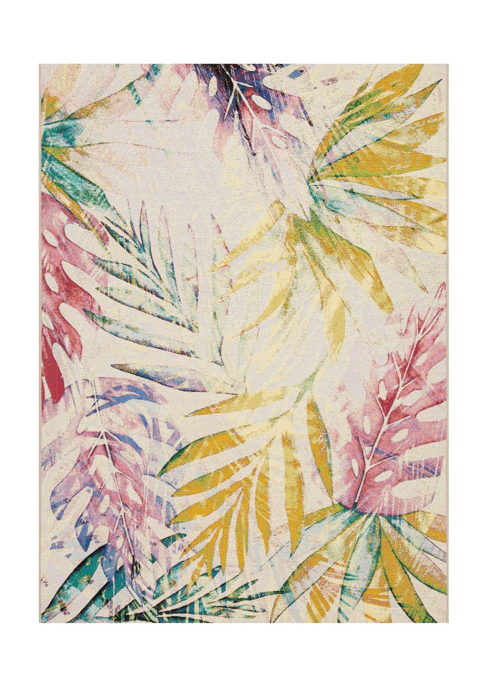 Homemaker Multi Colour Tropico Leaves Rug (120x170cm)