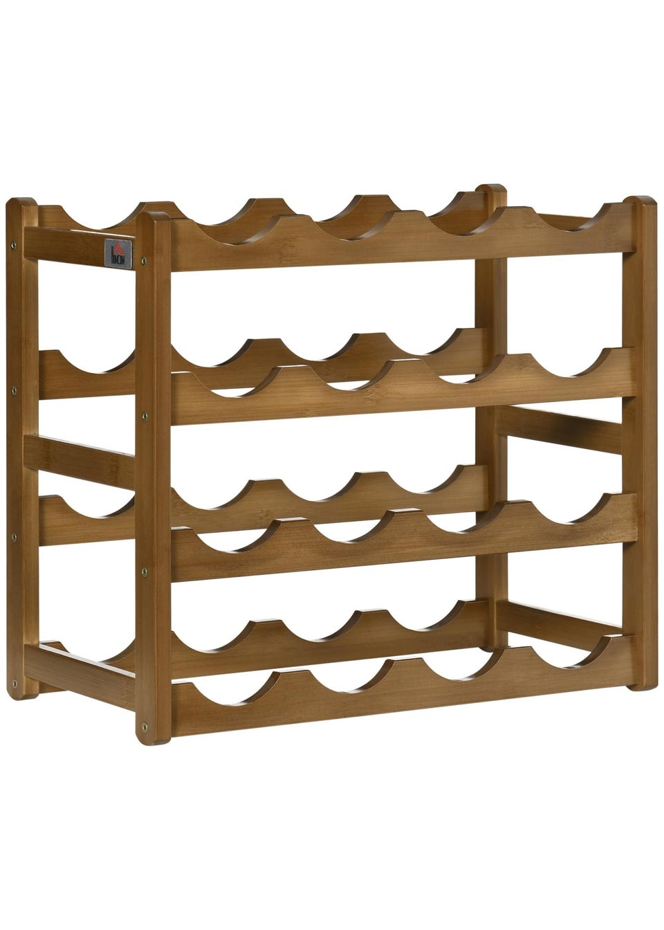 HOMCOM Brown Free Standing Wine Rack (43cm x 23.5cm x 38cm)