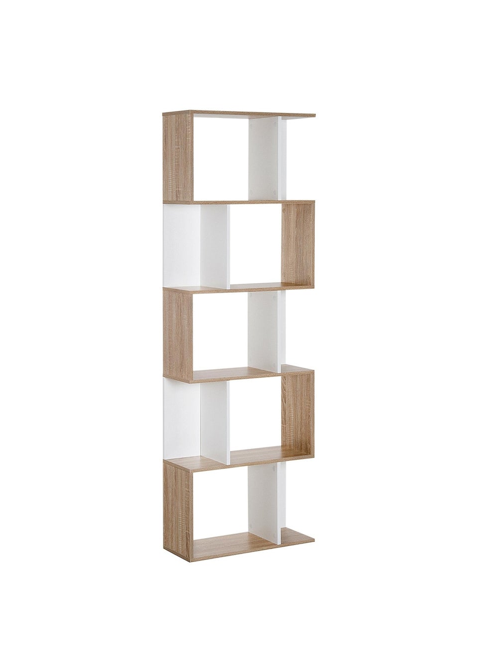 HOMCOM Natural 5-tier Display Shelving Bookcase (60cm x 24cm x 184.5cm)