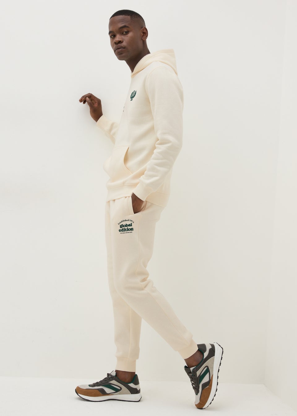 Cream Global Edition Slim Fit Jogging Bottoms