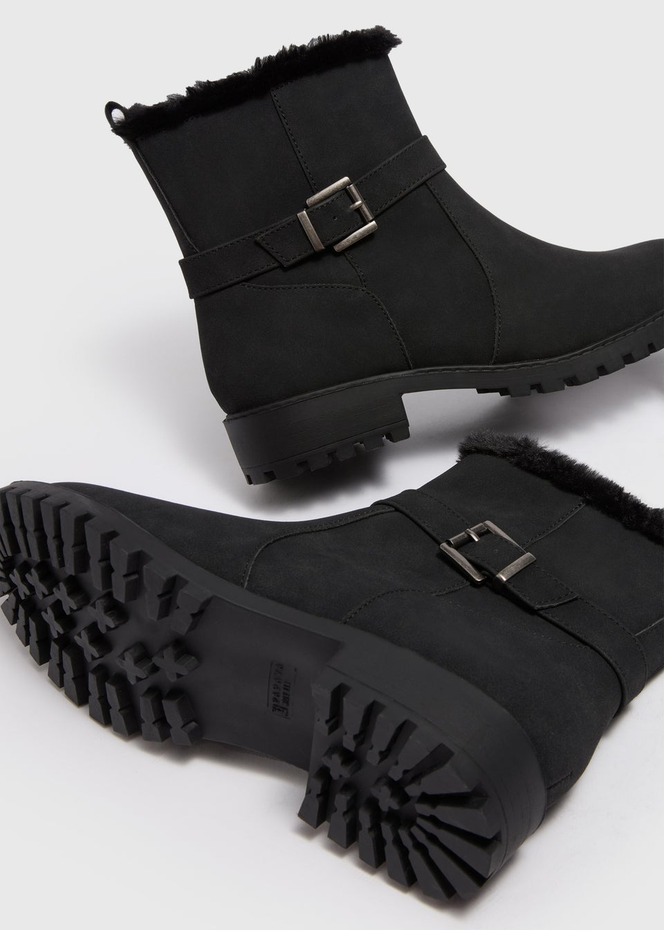 Fur lined biker boots online