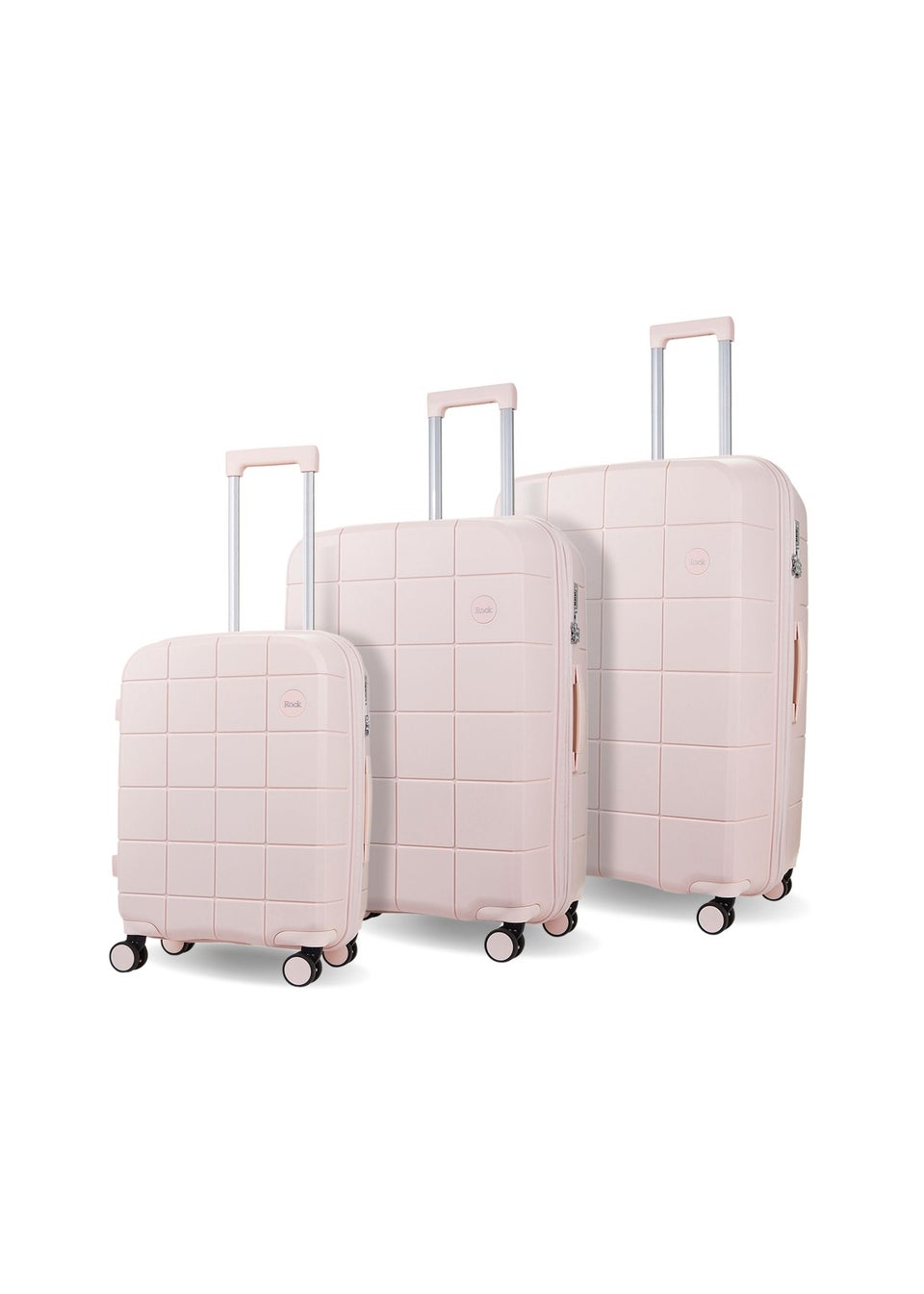 Rock Pastel Pink Pixel Cabin Suitcase