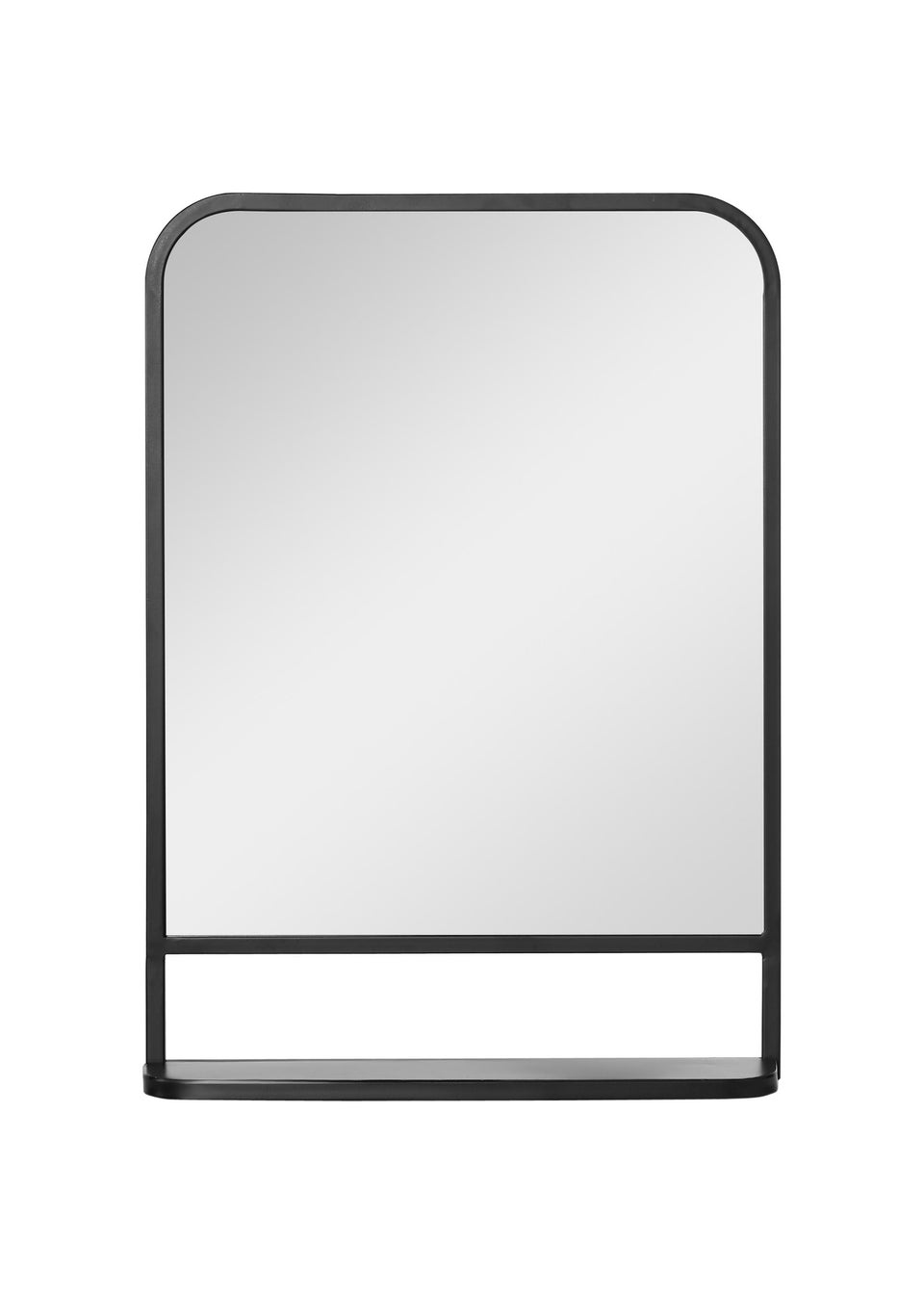 HOMCOM Black Rectangle Wall Mirror (70cm x 50cm x 10.2cm)
