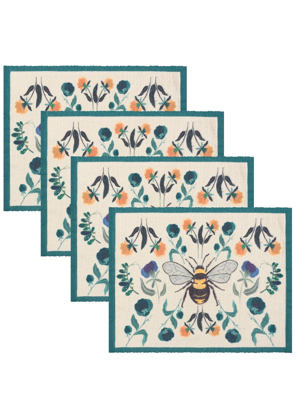 furn. Wild Garden Set Of 4 Table Placemats (46 x 36cm)