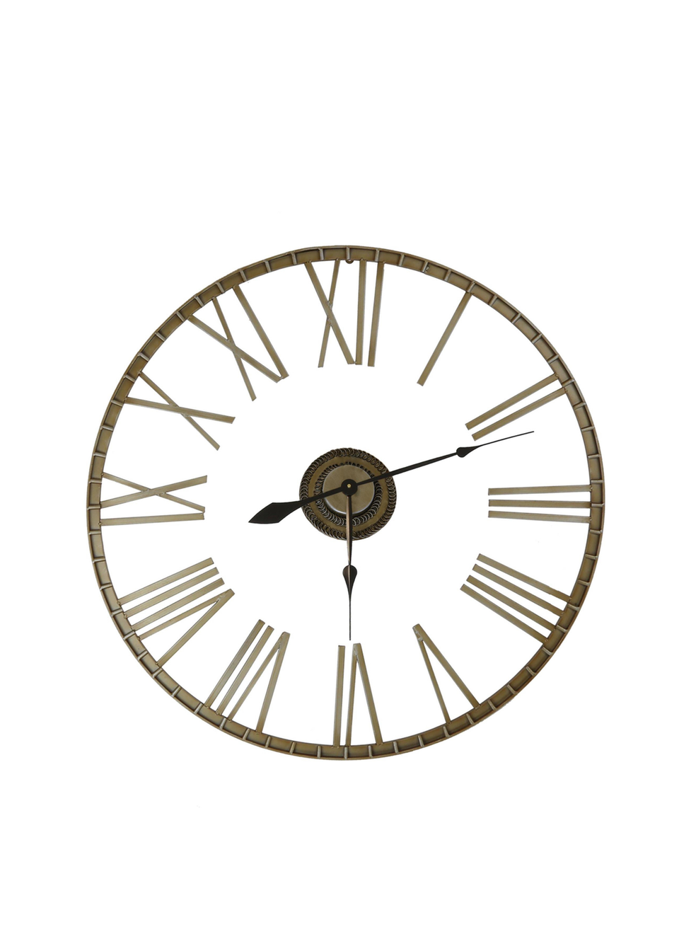 Charles Bentley Extra Large Outdoor Bronze Skeleton Wall Clock (L95 x W95 x D6cm; 95cm)