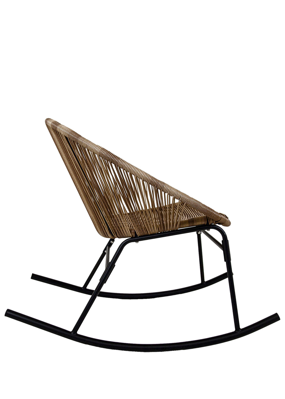 Charles Bentley Zanzibar Rocking Chair Natural Rattan String Seat H72 x D74 x W77cm Matalan