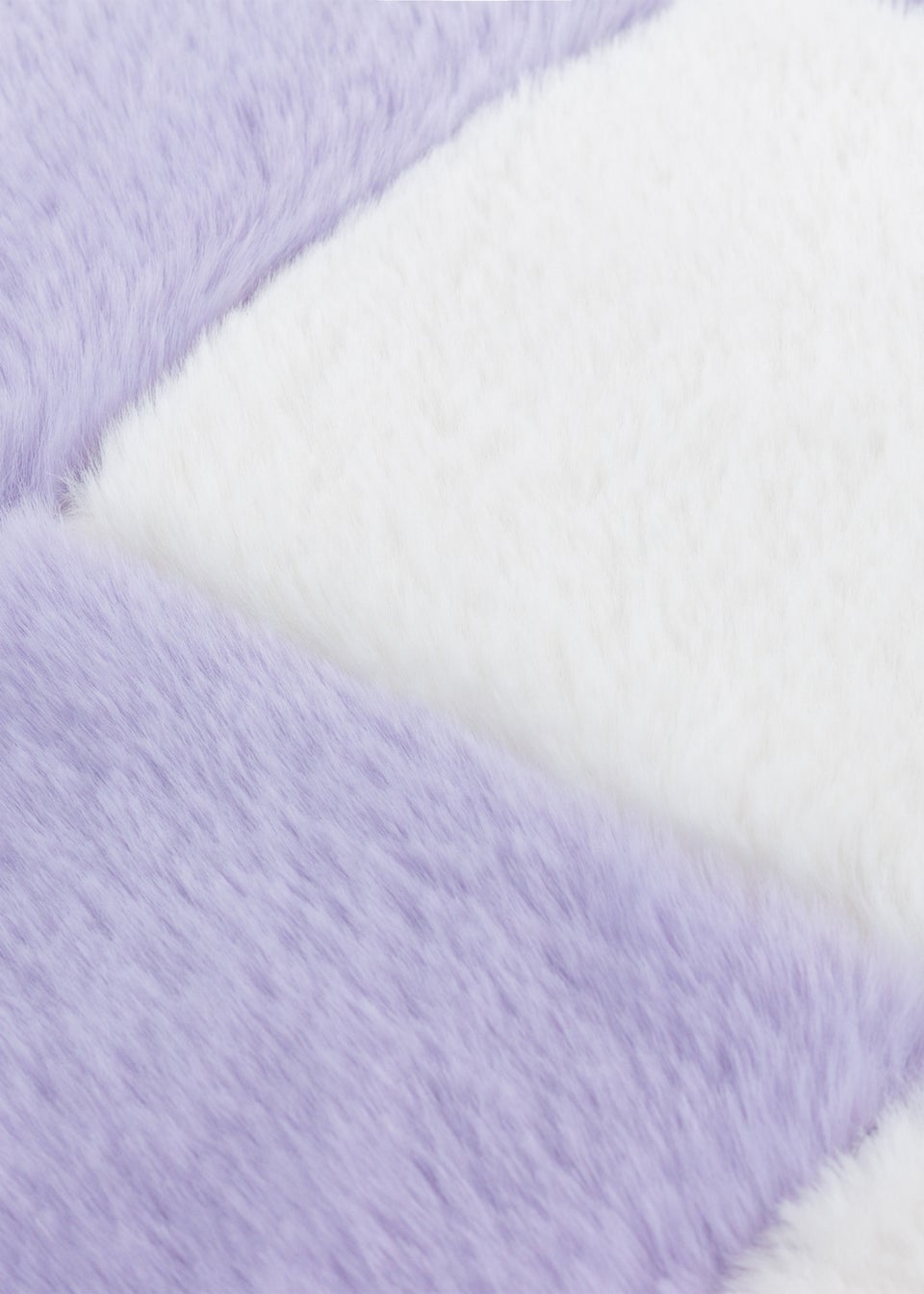 Heya Home Cozee Check Faux Fur Filled Cushion (50 x 50 x 8 cm)