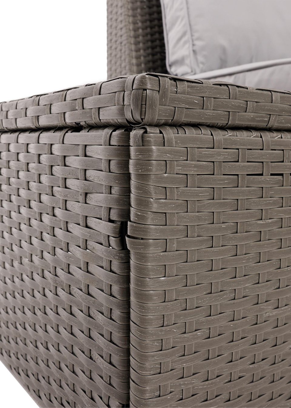 Charles Bentley Rattan Polywood Grey Corner Lounge Set 5 Seater Matalan