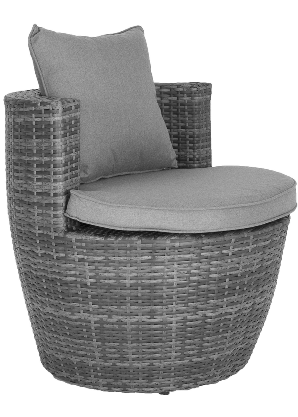 Charles Bentley Rattan Stacking Outdoor Patio Grey Furniture Set 3 Piece Matalan