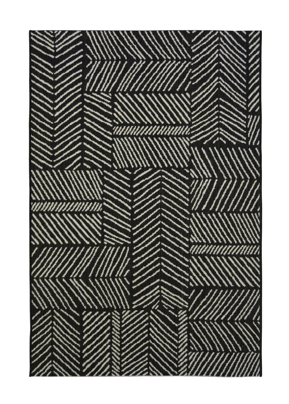Homemaker Compass Black Geo Line Rug