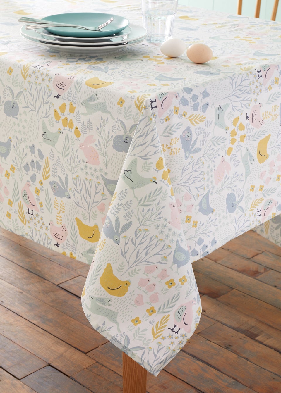 Catherine Lansfield Cottage Friends Cotton Table Cloth (137x229cm)