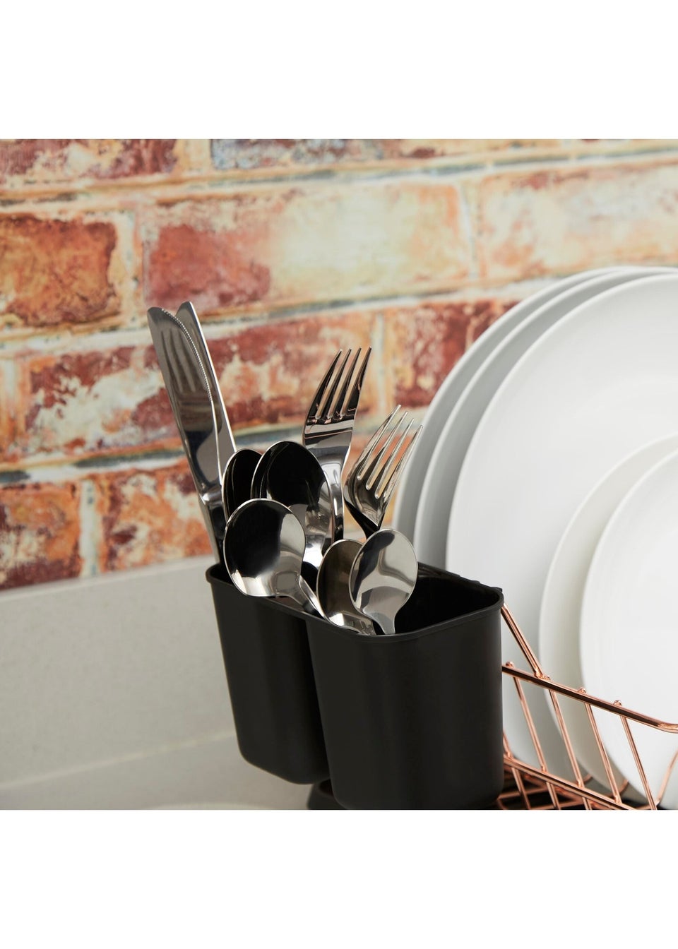Tower Dish Rack with Tray Rose Gold