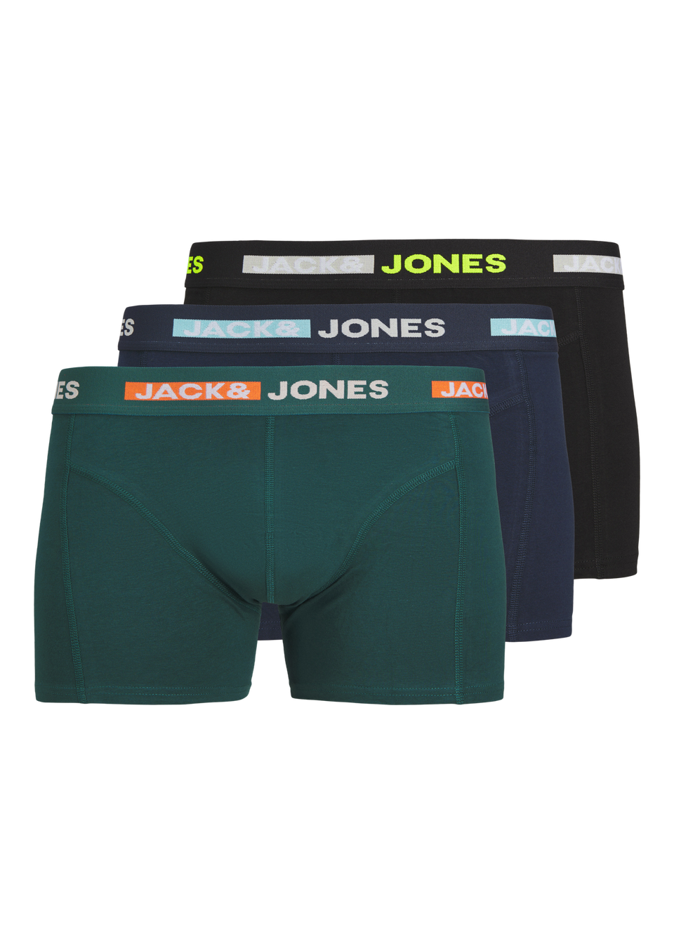 Jack & Jones 3 Pack Kids Black Trunks (8-16yrs)