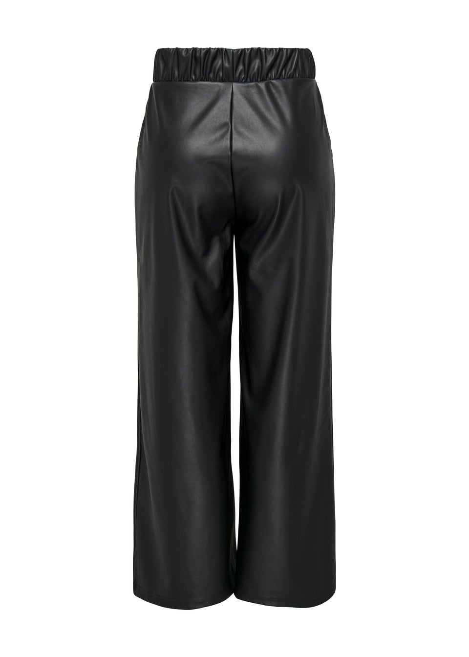 JDY Black Leather Look Trousers Matalan