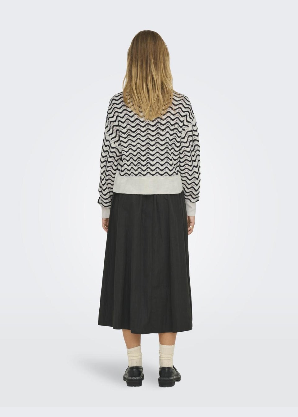 JDY Cream Knit Patterned Jumper