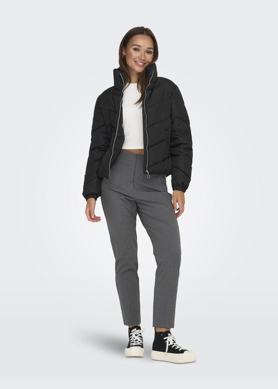 JDY Black Short Padded Jacket Matalan