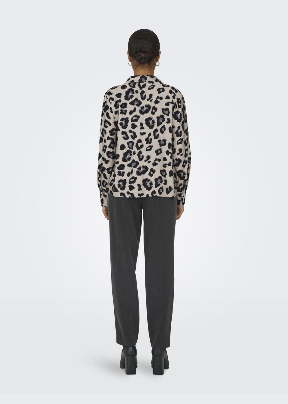 JDY Beige Animal Satin Shirt