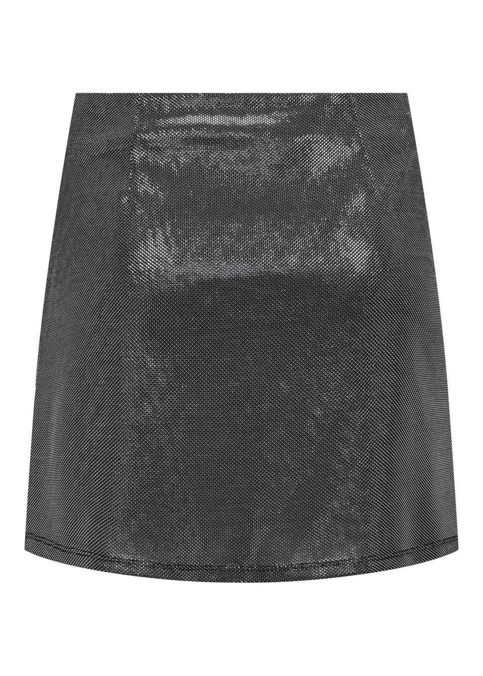 JDY Silver Glitter Mini Skirt