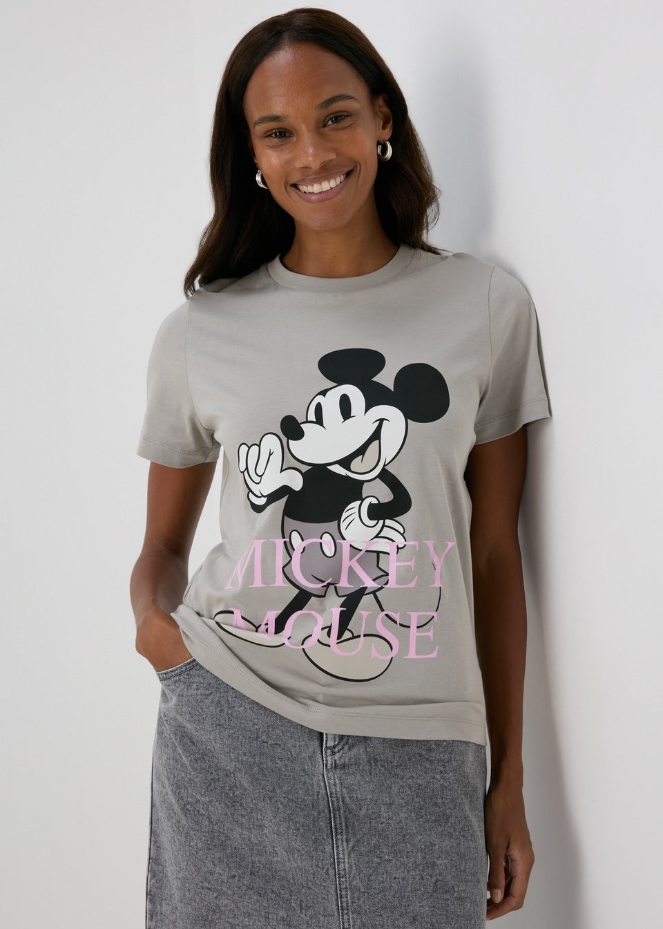 Grey Mickey Mouse T Shirt Matalan