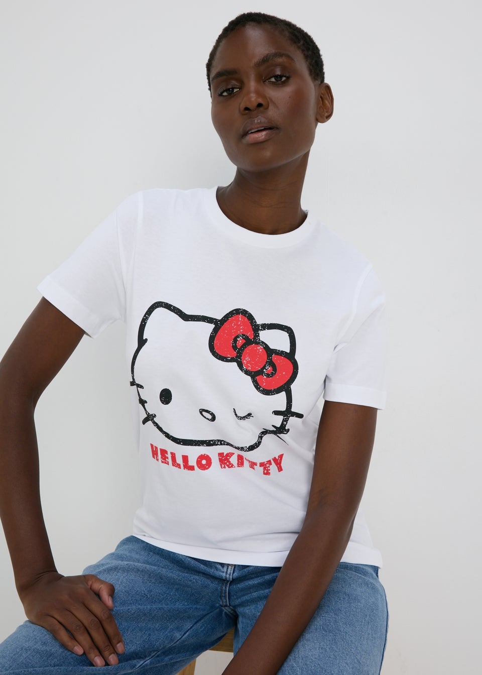 White Hello Kitty T Shirt Matalan