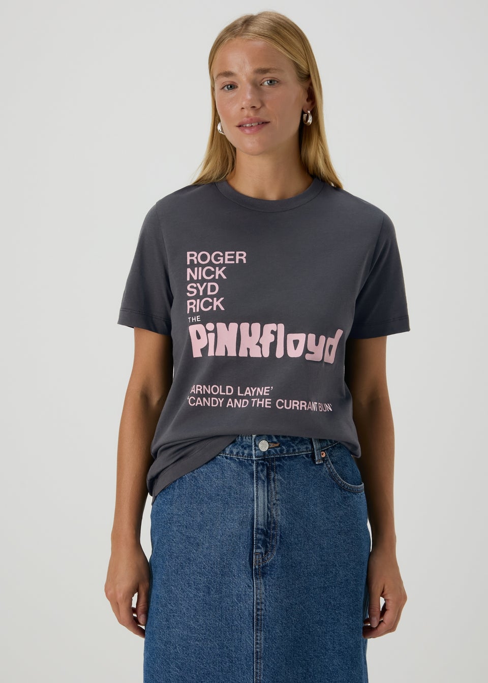 Grey Pink Floyd T Shirt Matalan