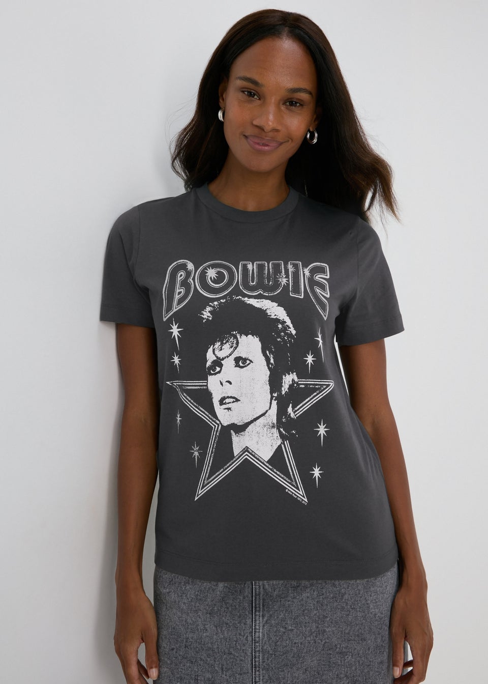 Grey Bowie Graphic T-Shirt