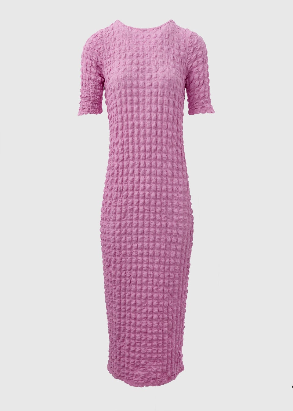 Pink Hyper Texture Midi Dress