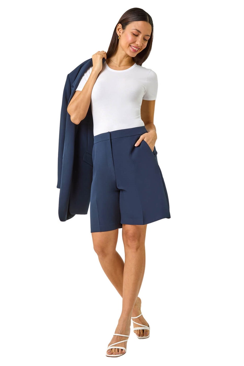 Roman Navy Tailored Bermuda Shorts