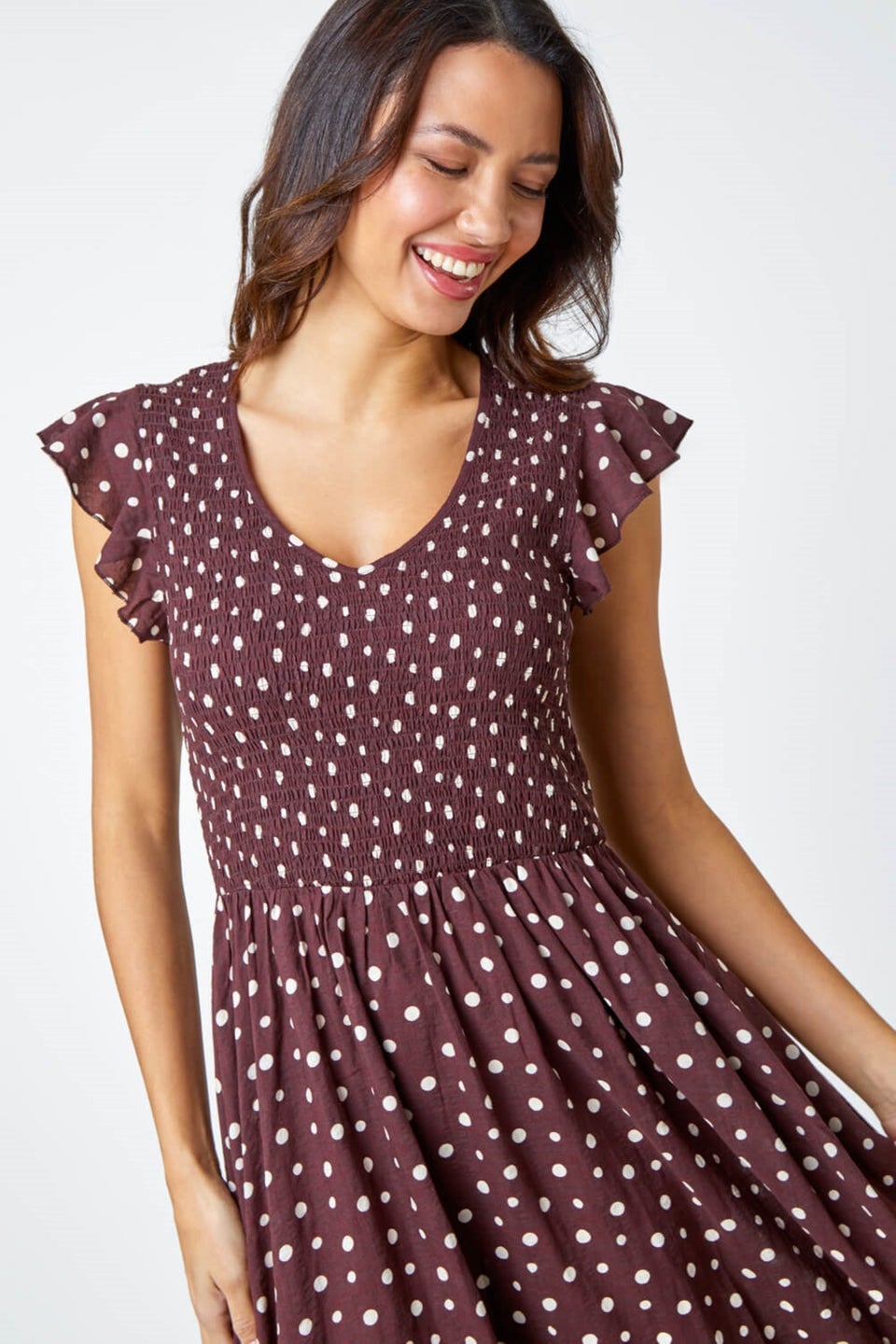 Roman polka dot dress discount