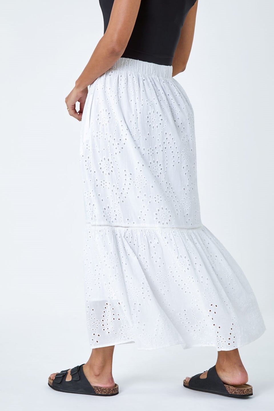 A line midi skirt pockets top