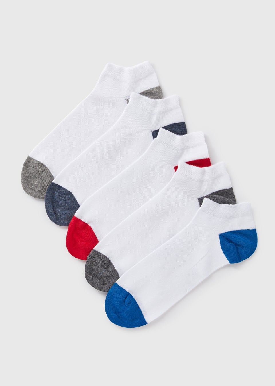 5 Pack Flexi Top White Trainer Socks