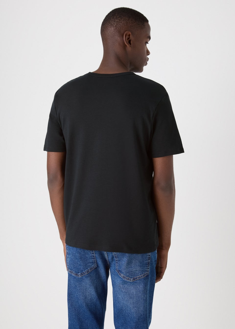 Black Interlock Crew Neck T-Shirt