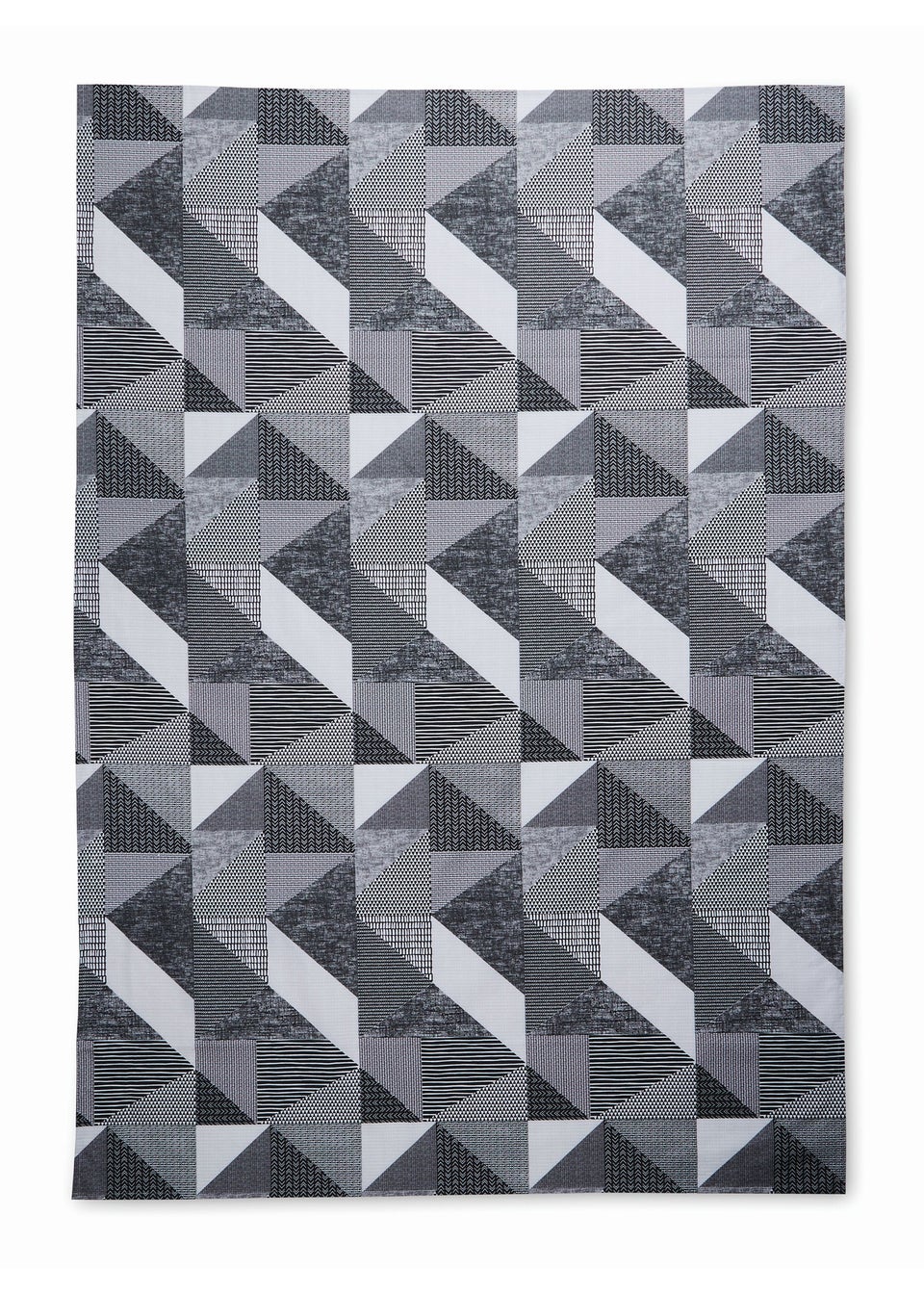 Catherine Lansfield Grey Larsson Geo Cotton Table Cloth (137x229 cm)