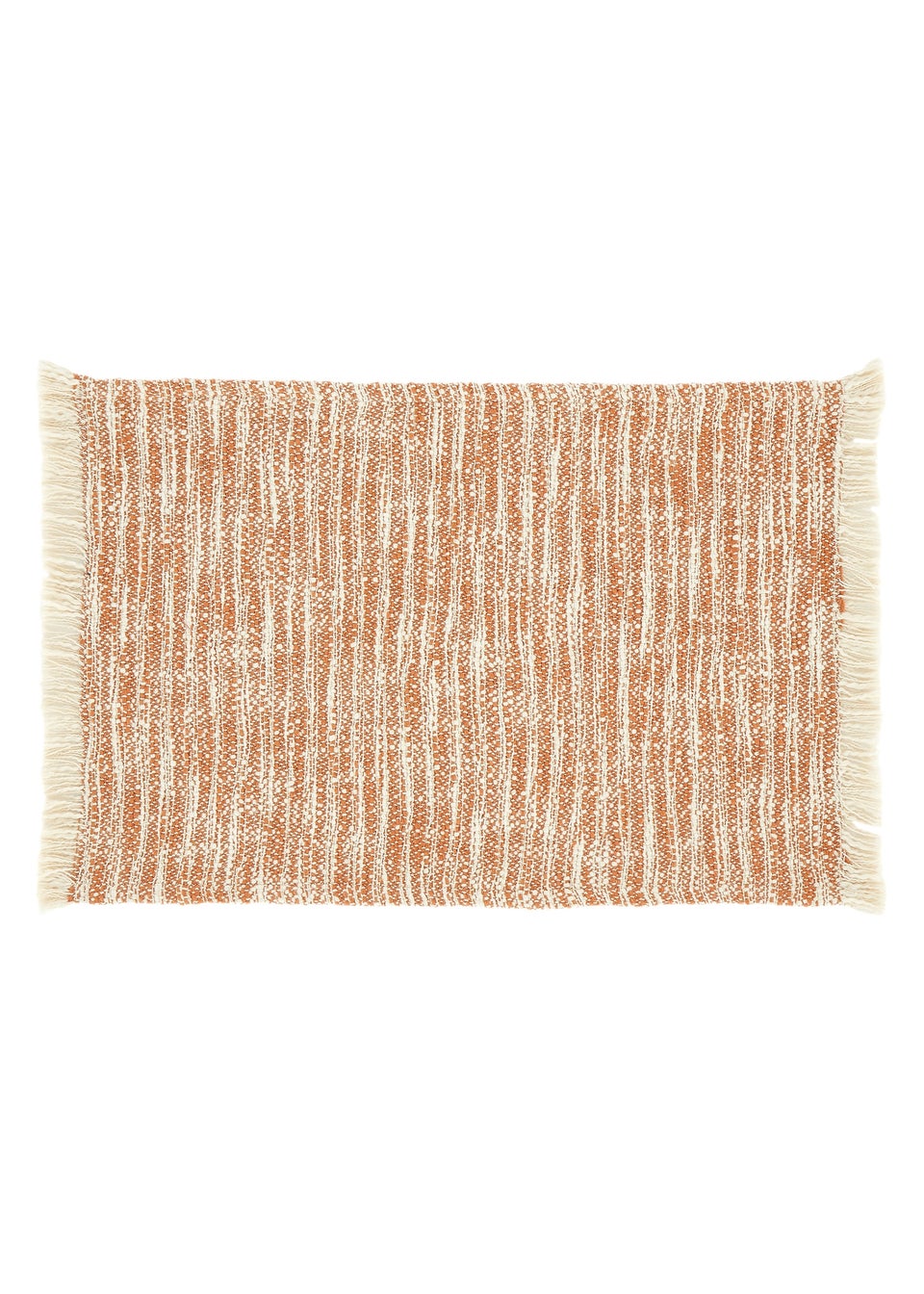 Pineapple Elephant TerracottaTextured Frayed Edge Cotton Placemat Pair (30x46 cm)