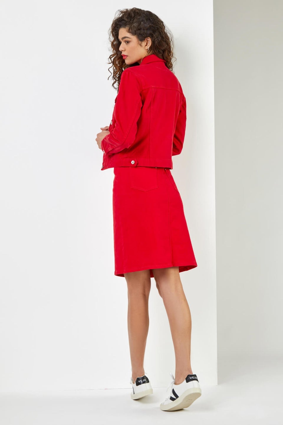 Roman Red Classic Cotton Denim Jacket