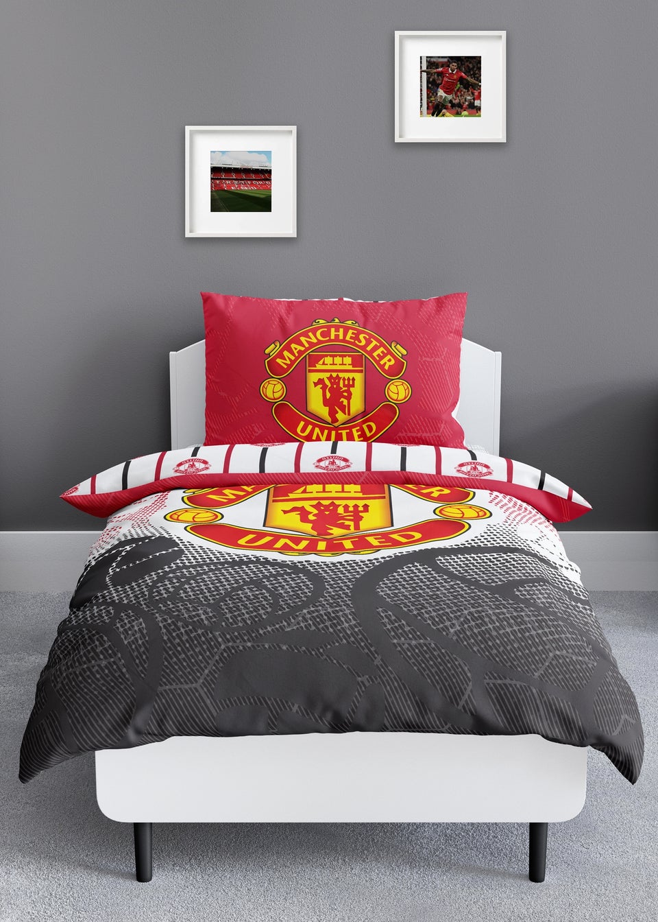 Manchester United FC Crest Single Panel Duvet