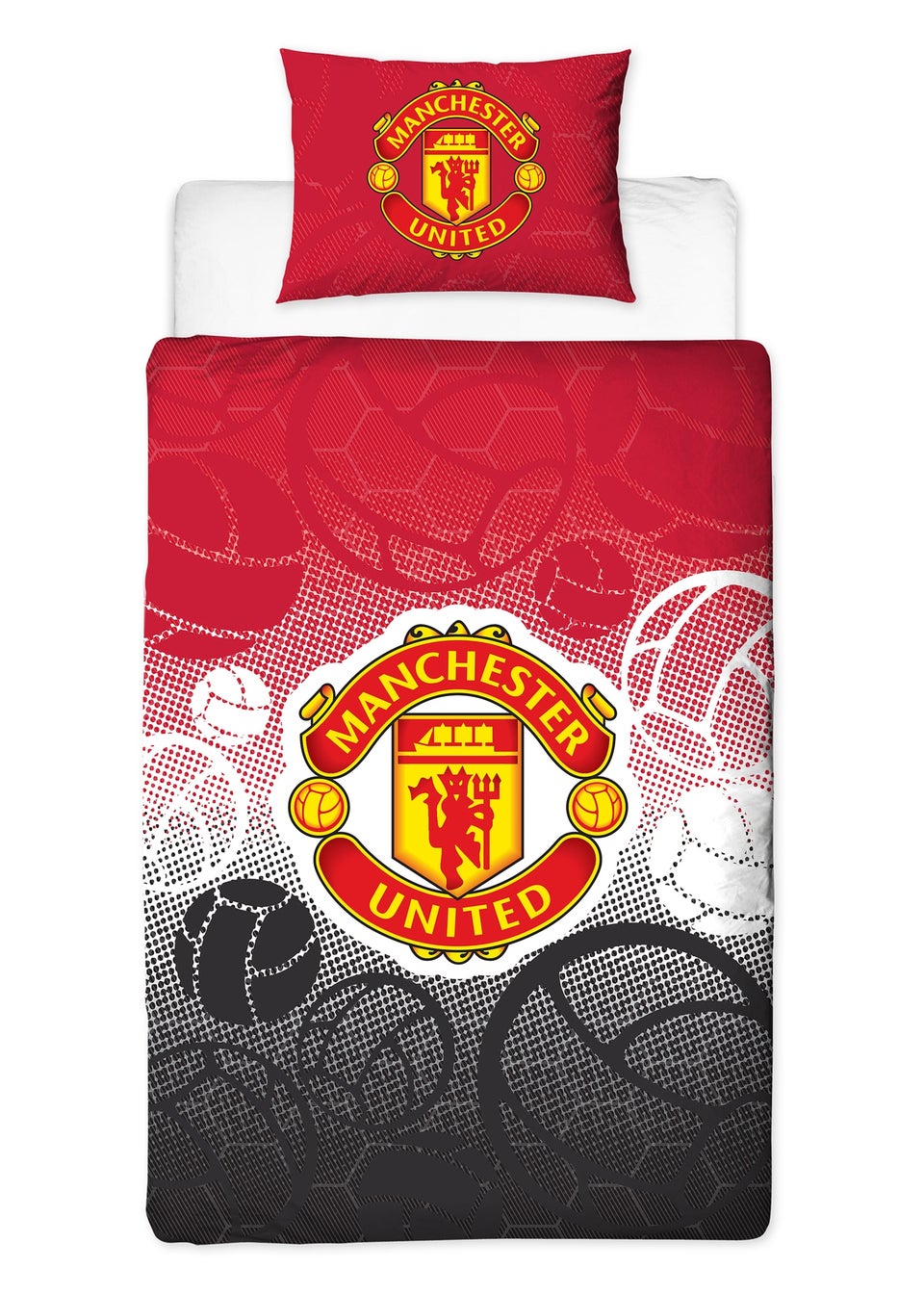 Manchester United FC Crest Single Panel Duvet