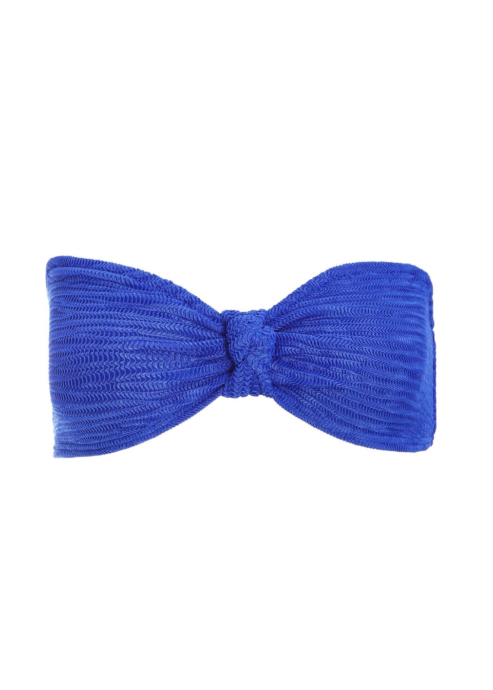 Quiz Blue Crinkle Bandeau Bikini Top