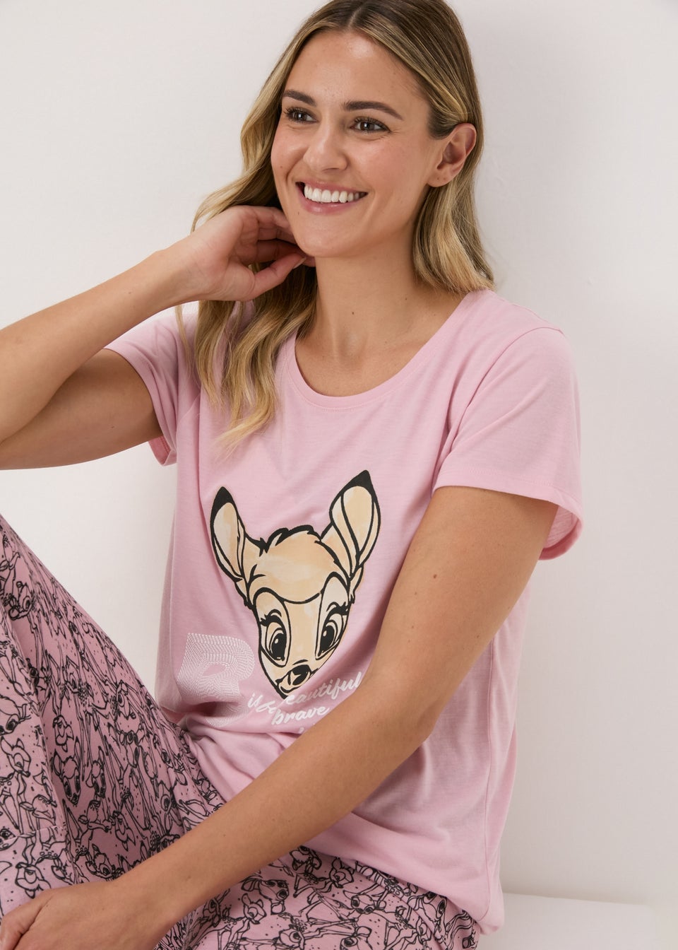 Disney Bambi Pyjama Top Bottom Set Matalan